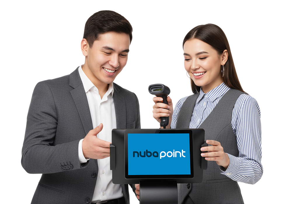 POS screen with people